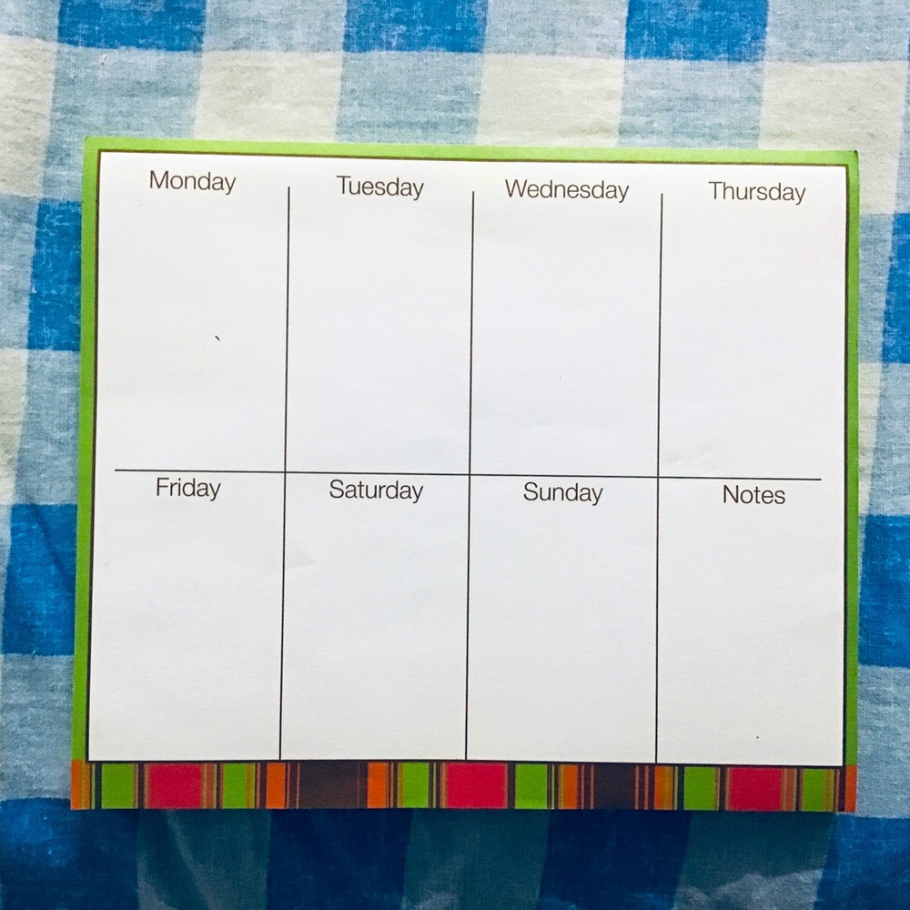 Loose weekly planner sheets